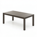 Stół ogrodowy 200 x 100 x 75 cm metalowy antracytowy z listwowym blatem